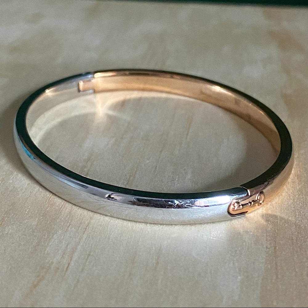 Fossil Rose Gold and Silver Metal Click Bangle
